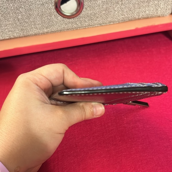 Silver metallic Kate Spade card wallet - Picture 4 of 6